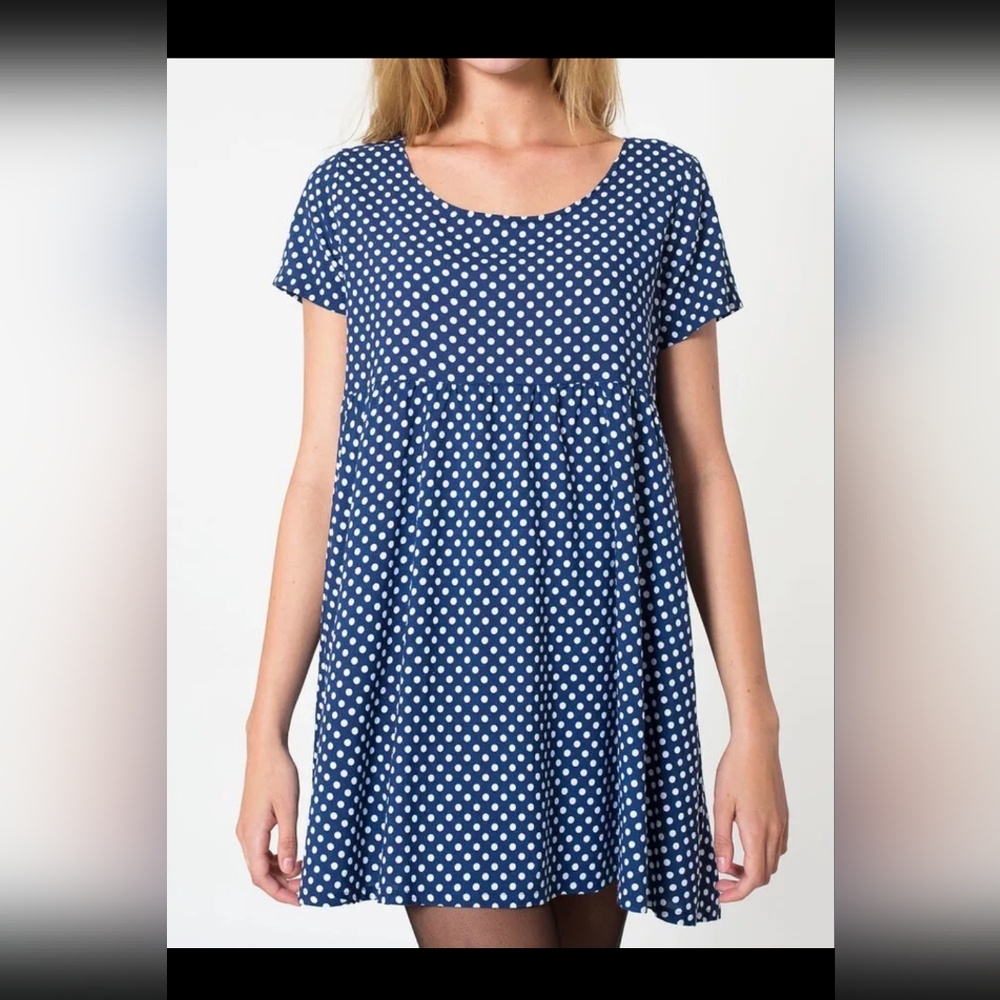 American Apparel polka dot babydoll dress